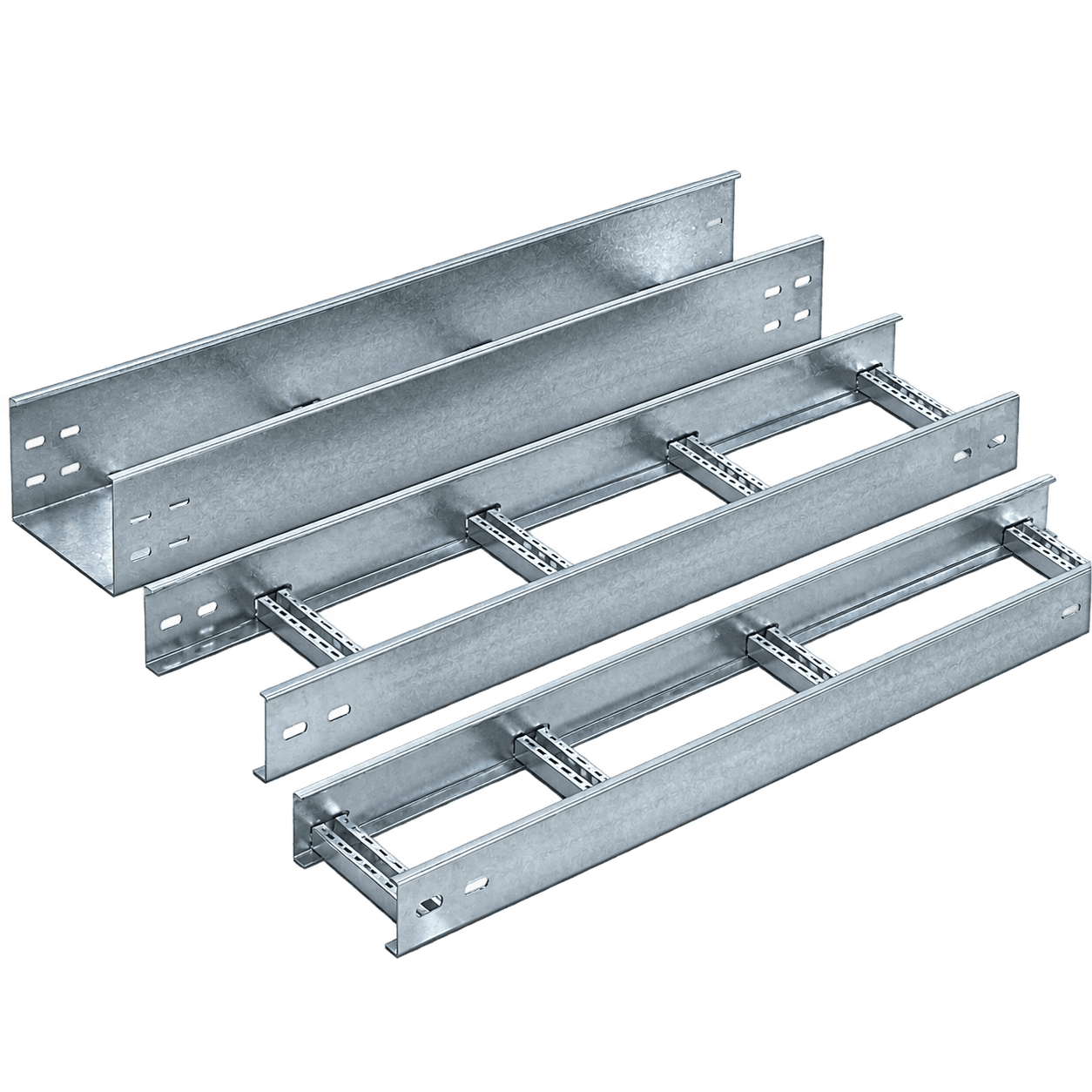 Gersan cable ladder with C-profile rung, product photograph