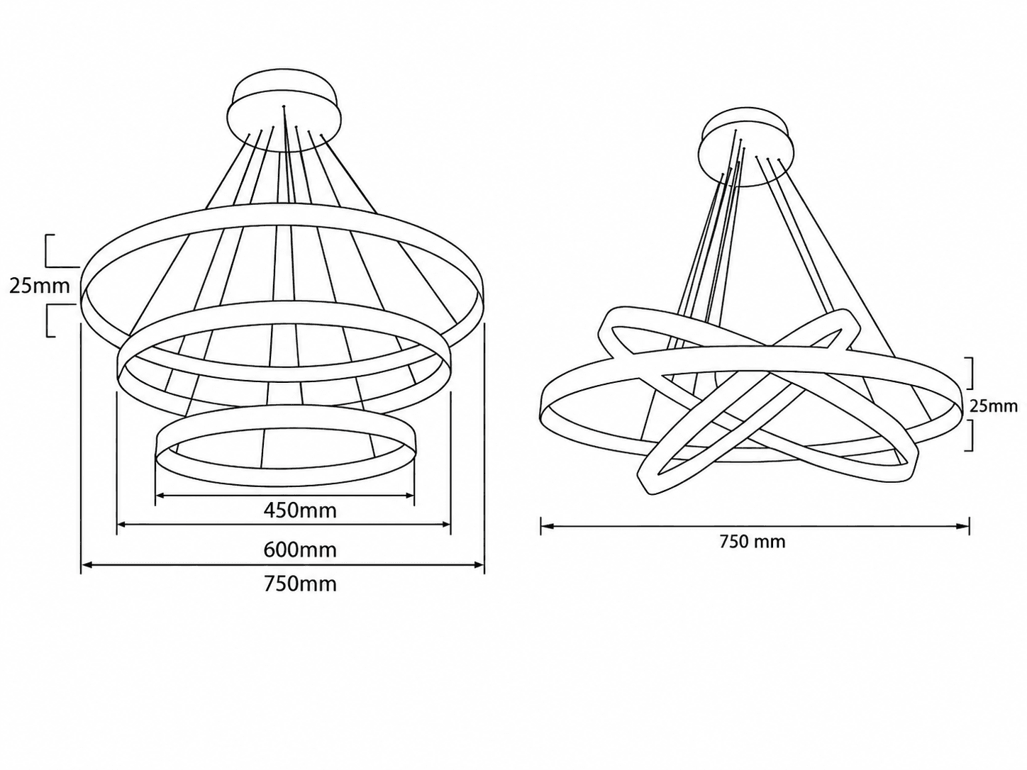 Каталожне технічне креслення серії Round Ring